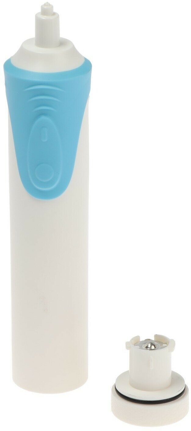 Электрическая зубная щётка Luazon LP-009, вибрационная, 8500 дв/мин, 4 насадки, 2хАА, синяя 7915636 - фотография № 5