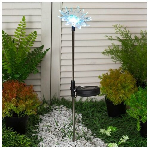 Садовый светильник Smartbuy на солнечной батарее, 11 × 55 × 11 см, свечение белое