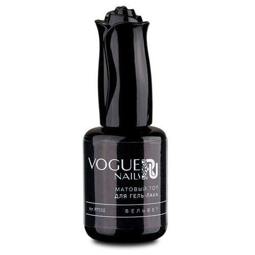 фото Vogue nails верхнее покрытие матовый топ вельвет, бесцветный