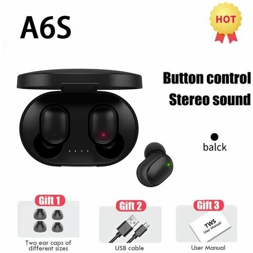 Беспроводные Bluetooth-наушники A6S TWS с микрофоном и активным шумоподавлением 74900₽