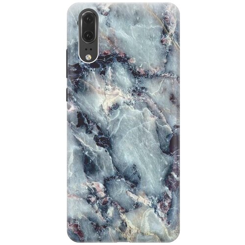 фото Re:pa накладка transparent для huawei p20 с принтом "бледно-синий мрамор"