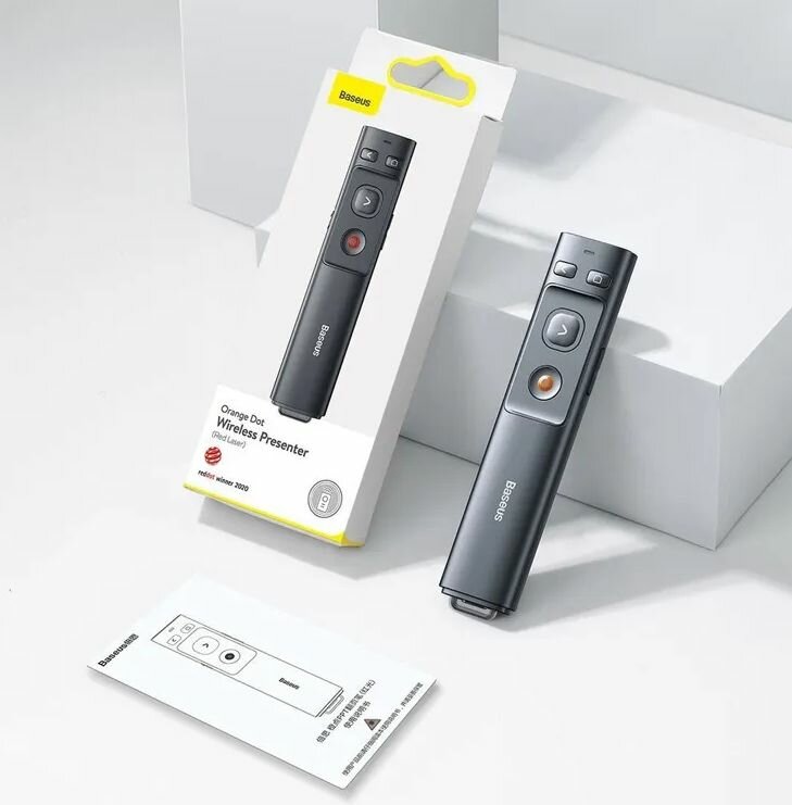 Беспроводной презентер с лазерной указкой Baseus Orange Wireless Presenter (ACFYB-0G)