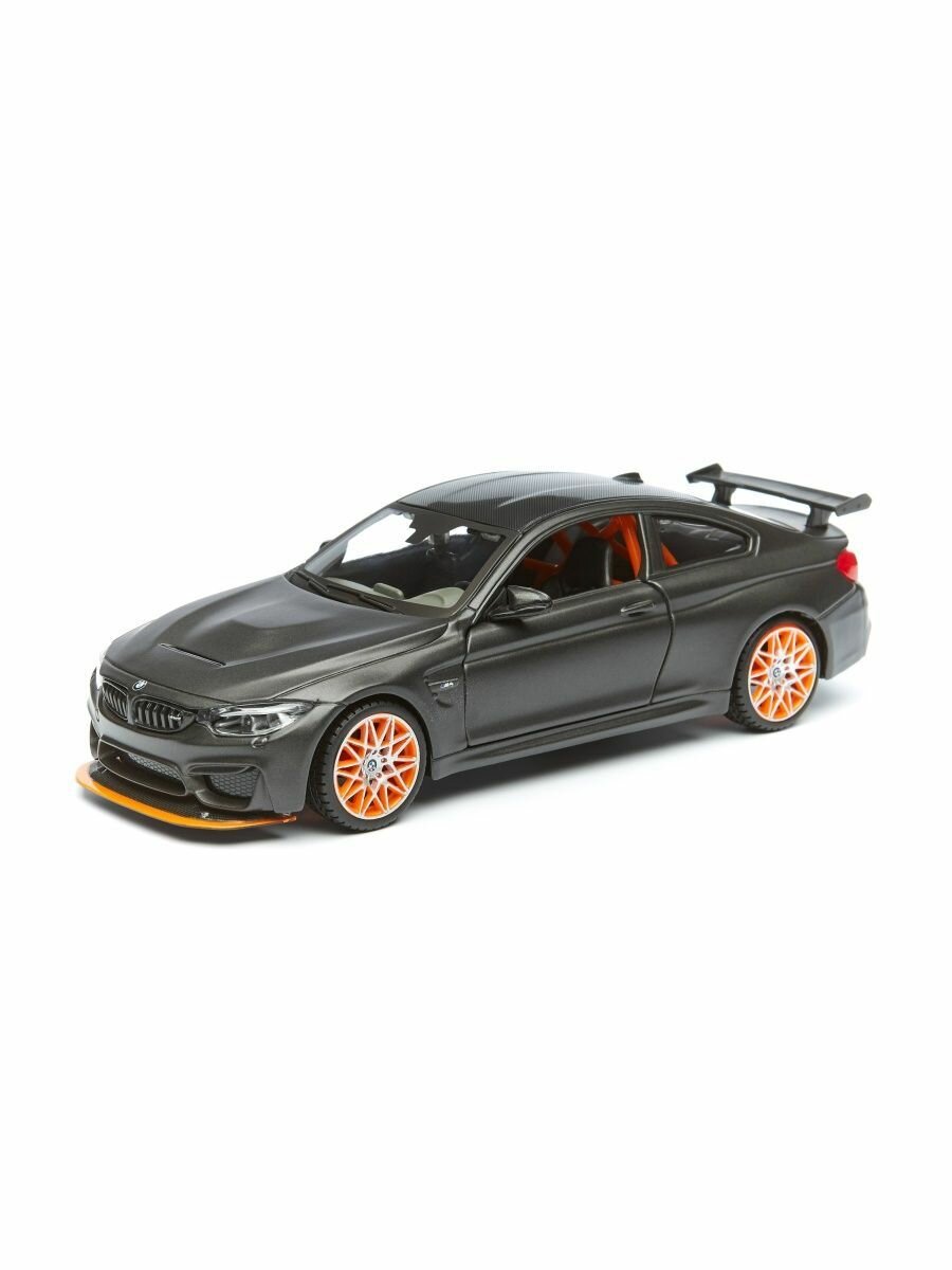 Машинка Maisto 1:24 BMW M4 GTS, черная с оранжевыми дисками - фото №18