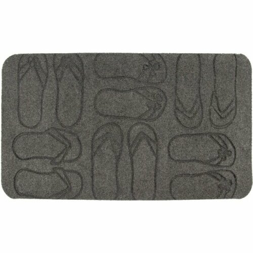 Коврик придверный Cleopatra For Trading & International Marketing Оскар Эмбоссед 40х70 Экстра Латекс сланцы/черный