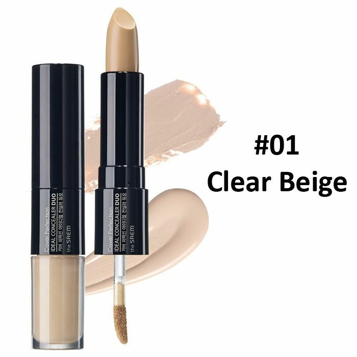 Консилер двойной The Saem Cover Perfection Ideal Concealer Duo1.5Natural Bei - фото №16