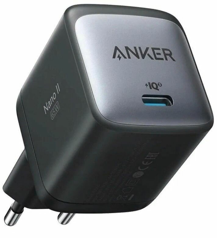Сетевое зарядное устройство Anker PowerPort Nano II GaN 65W Черный