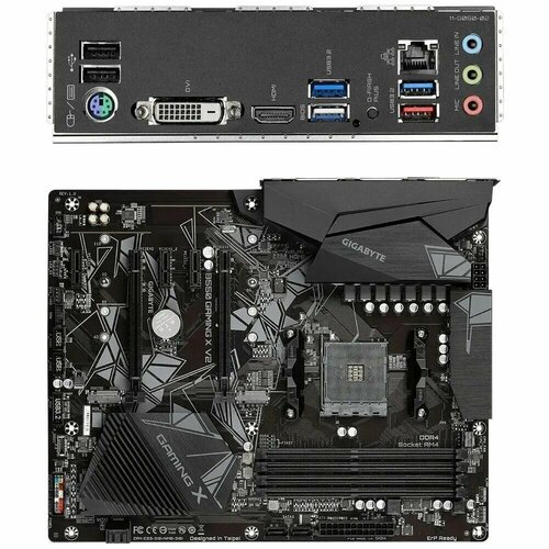 Материнская плата Gigabyte B550 Gaming X V2 B550 Socket AM4 4xDDR4 4xSATA3 RAID 2xM2 2xPCI-E16x 4xUSB32 DVI-D HDMI Glan ATX 1439900₽