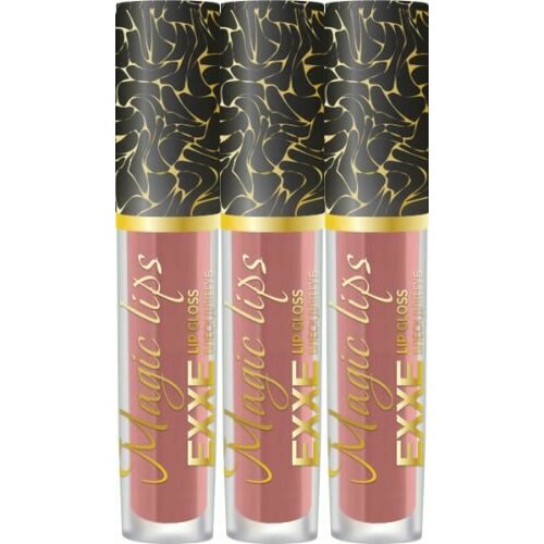 EXXE Блеск для губ Magic lips, тон 04 - абсолютный гламур, 3,5 мл, 3 уп