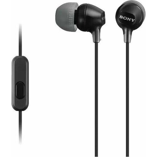 Наушники Sony Наушники проводные вкладыши MDR-EX155AP B Черные с микр 166800₽