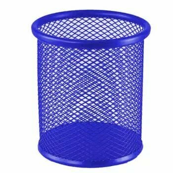 фото Стакан " KWELT " 8*9,5см, металлический сетчатый, круглый, синий