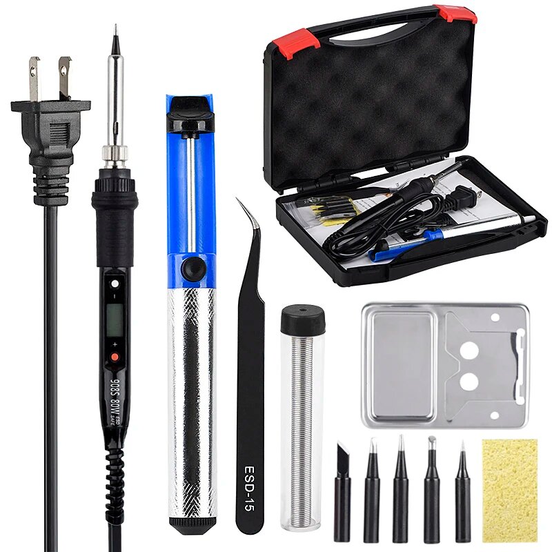 Набор паяльников JCD 80 Вт с ЖК-дисплеем  908S KIT2  80W 220V  EU