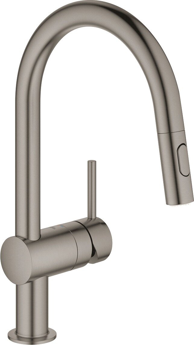 Смеситель Grohe Minta для кухонной мойки, темный графит - фото №1