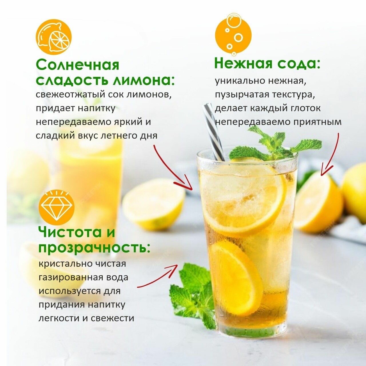 Картинки Напиток газированный Бочкари "Лимонад", 1,3л х 6 шт.