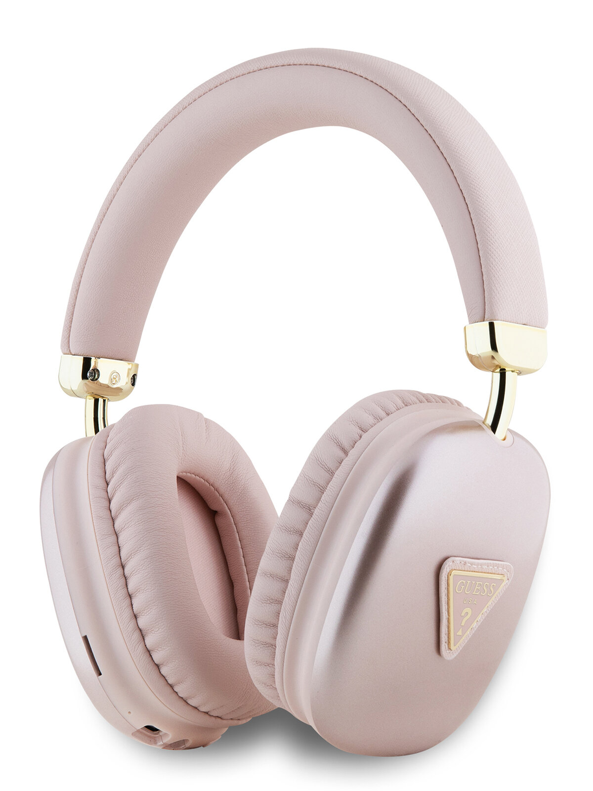 Guess наушники беспроводные накладные Bluetooth Headphones PU Saffiano Triangle Logo Pink