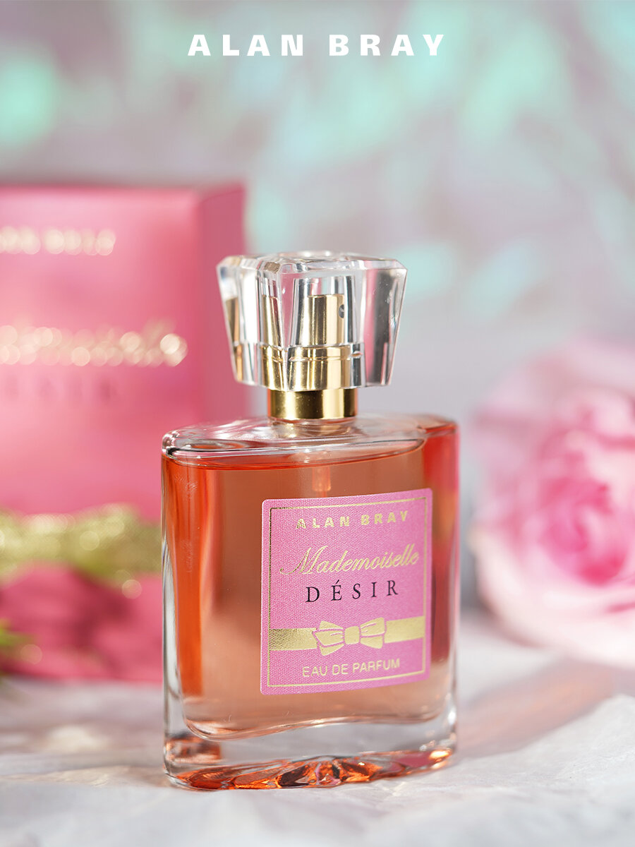 Alan Bray Mademoiselle Désir женская цветочная парфюмерная вода, духи, женский парфюм 50 мл — фото 1