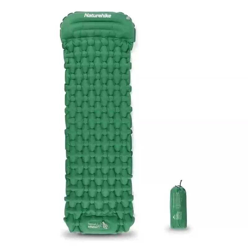 Туристический надувной матрас с насосом Naturehike CNK2300DZ0001 FC-12 зелёный — фото 1