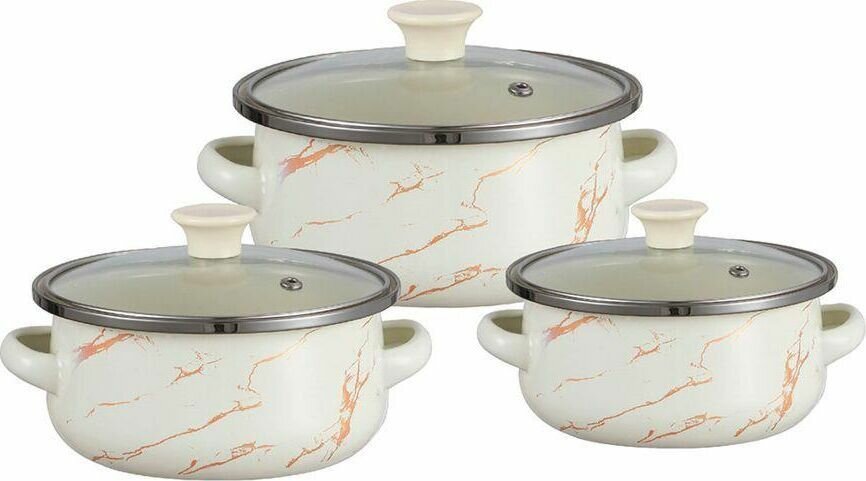 Набор кастрюль ZEIDAN Z-80622, бежевый