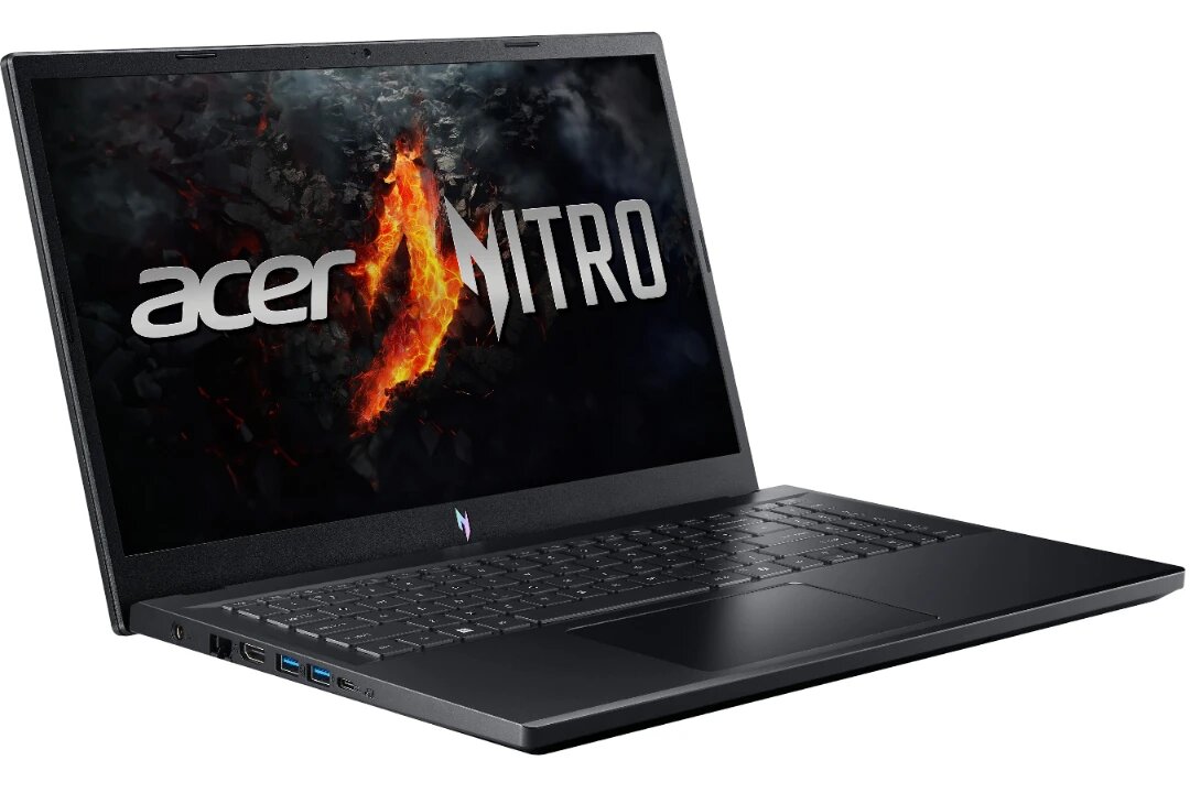 15.6" Игровой ноутбук Acer Nitro V15 ANV15-41, AMD Ryzen 7 7735HS (3.2 ГГц, 8 ядер), RAM 16 ГБ DDR5, SSD 512 ГБ, NVIDIA GeForce RTX 3050 (6 Гб), Windows 11 Pro, Русская раскладка — фото 1