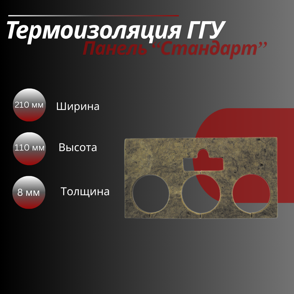 Теплоизоляция: ГГУ панель Стандарт 3 атмосферные горелки 32 кВт
