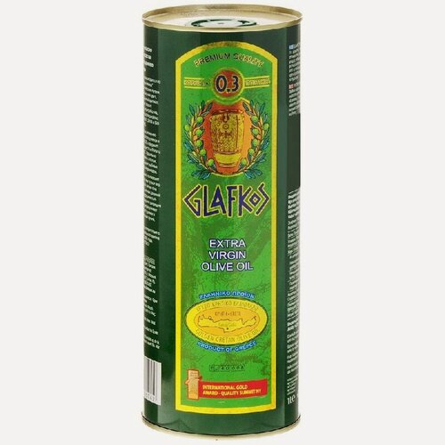 Изображение товара Масло оливковое GLAFKOS EVOO AC 0,3 кр. /жесть/ 1000мл