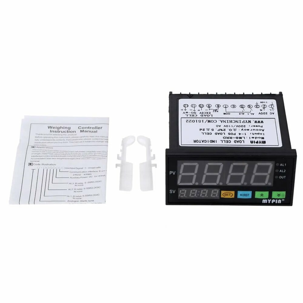 MYPIN LM8-RRD Цифровой весовой контроллер Светодиодный дисплей Весовой контроллер 1-4 Сигналы тензодатчика Вход 2 Релейный выход 4 — фото 1