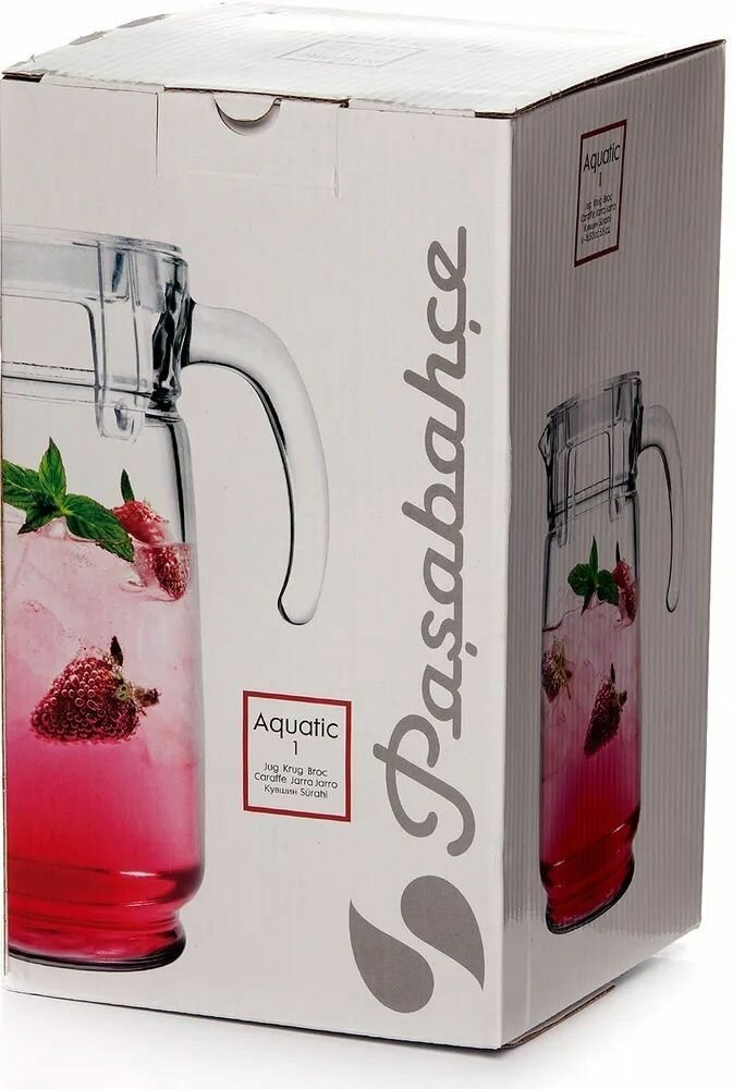 Кувшин Pasabahce Aguatic, стекло, пластик, 1650 мл, с крышкой — фото 1