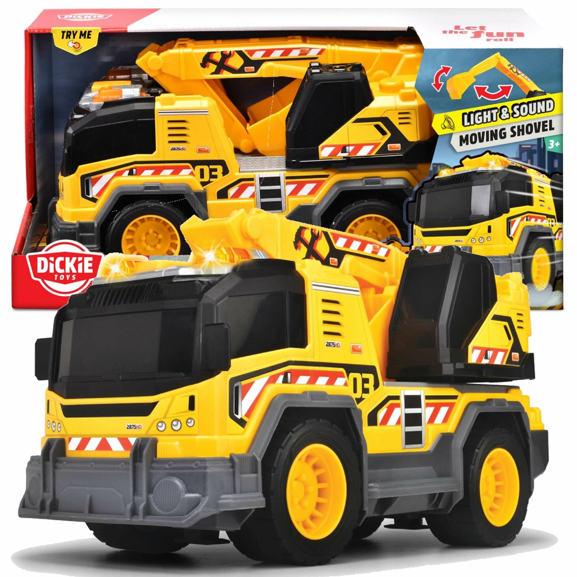 Игрушечный транспорт Dickie Toys - Грузовик-экскаватор со светом и звуком - Дикки 203306026