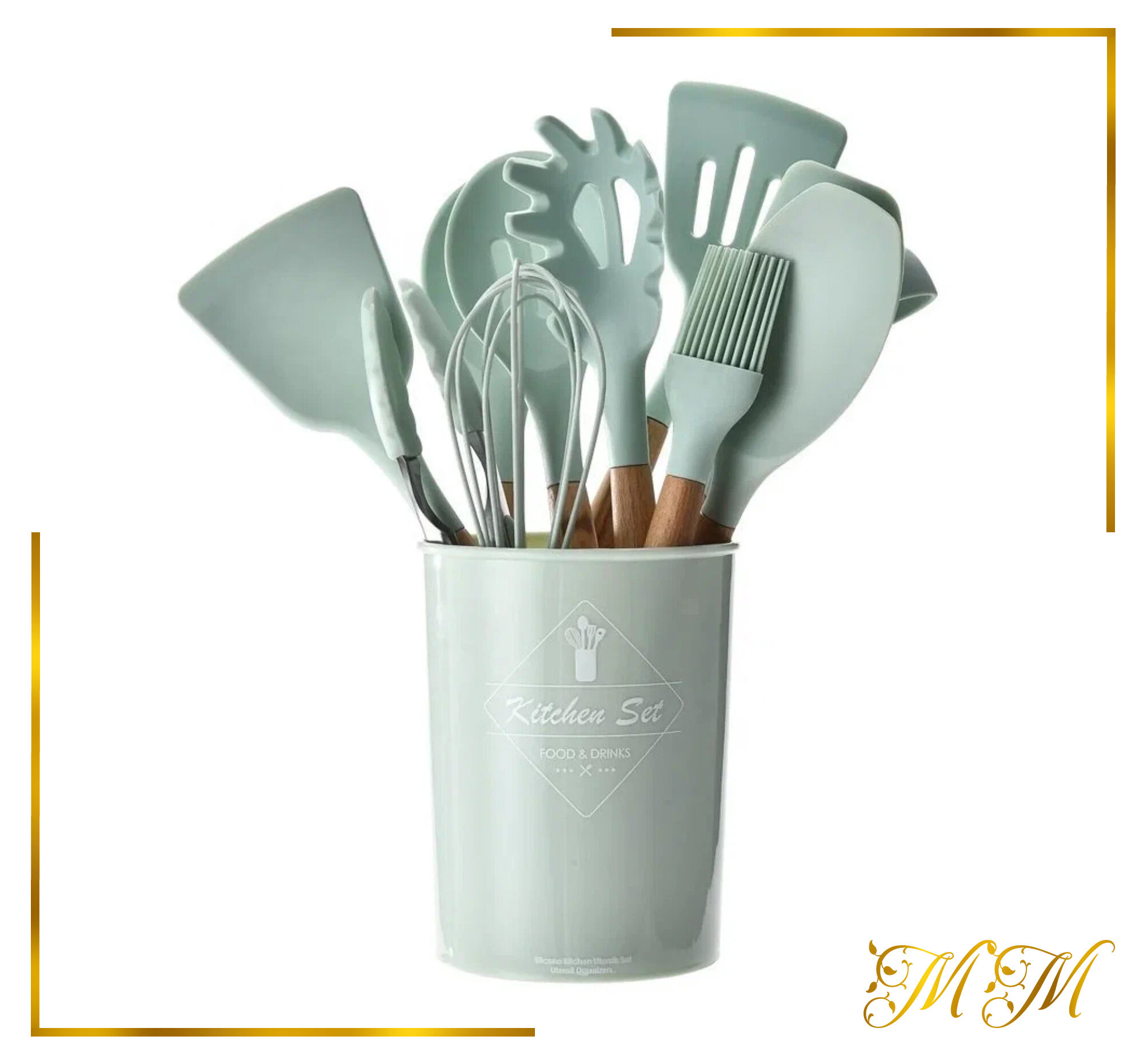 Набор навесок Kitchen Set силикон (11 шт.) мятный 32 см 11 шт. 12 см