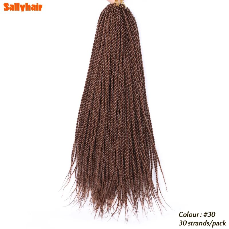 Синтетические косички Sallyhair Сенегальские 18 дюймов голубые омбре 30 шт, #30, 18 дюймов, 1 шт./лот