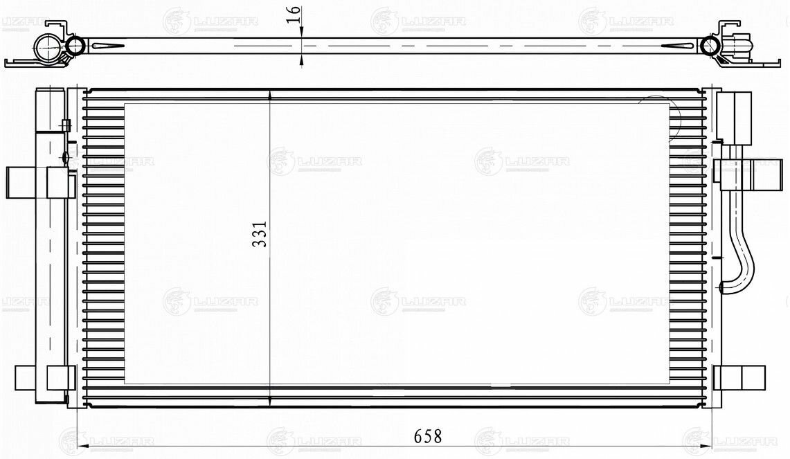 Радиатор кондиционера для а/м Exeed TXL (20-) 1.6T, LUZAR LRAC3028