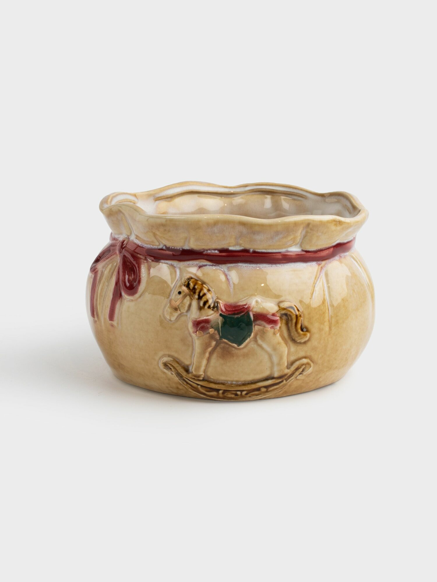 Конфетница 17х10 см керамика Мешок с подарками Christmas miracle classic