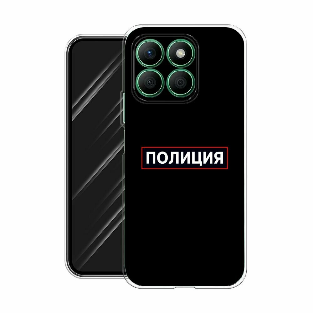 Силиконовый чехол на Honor X8B / Хонор X8B с принтом Police logo — фото 1