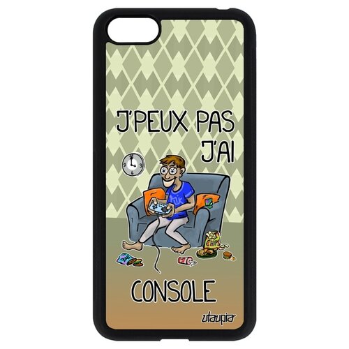 фото Чехол для смартфона huawei y5 2018, "не могу - у меня приставка!" карикатура комикс utaupia