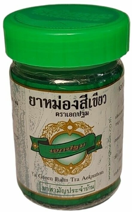 фото Зелёный бальзам "Ya Green Balm Tra Aekprathom" Kongkaherb Тайланд 50гр.