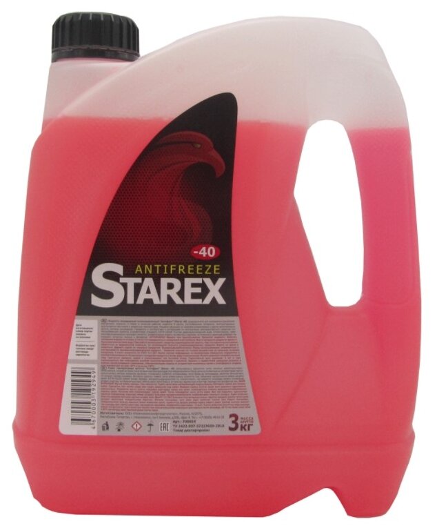 Антифриз Starex Antifreeze G11 Готовый -40c Красный 3 Кг 700654 Starex арт. 700654