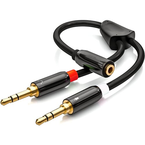 аудио разветвитель gsmin rt 183 переходник 2xjack 6 35 мм f mini jack 3 5 мм m черный Кабель TUBON Аудио разветвитель 3.5 мм mini jack (F) Female - 2 x 3.5 мм mini jack (M) Male 0.25м