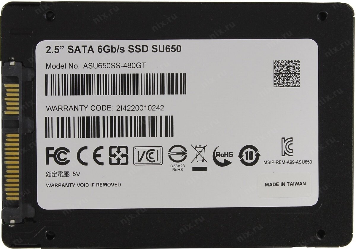 Твердотельный накопитель ADATA Ultimate SU650 480 ГБ SATA ASU650SS-480GT-R - фотография № 12