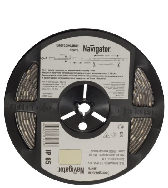 Лента Светодиодная Navigator Nls-5050Ww60-14.4-Ip20-12V R5 Теплый Белый NAVIGATOR арт. 71426