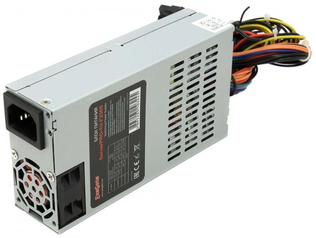 EXEGATE EX264621RUS Серверный БП 250W , унив. для Flex1U, 24pin, 4pin,3xSATA, 2xIDE