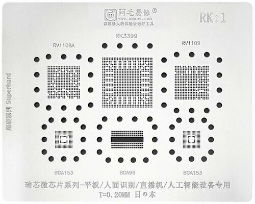 Трафарет AMAOE RK1 T:0.20mm