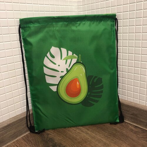 Мешок рюкзак для сменной обуви и формы (Avocado), цвет зеленый + брелок В подарок