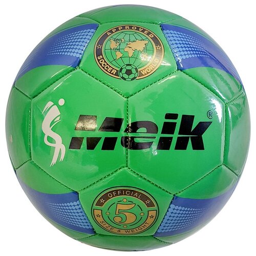 фото Мяч футбольный "meik-054" (зеленый) 4-слоя, tpu+pvc 3.2, 410-450 гр., машинная сшивка