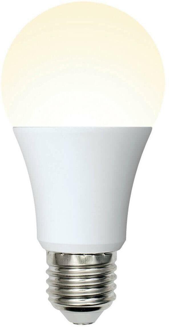 Uniel Лампа светодиодная (UL-00002371) Uniel E27 10W 3000K матовая LED-A60-10W/WW/E27/FR/MB PLM11WH