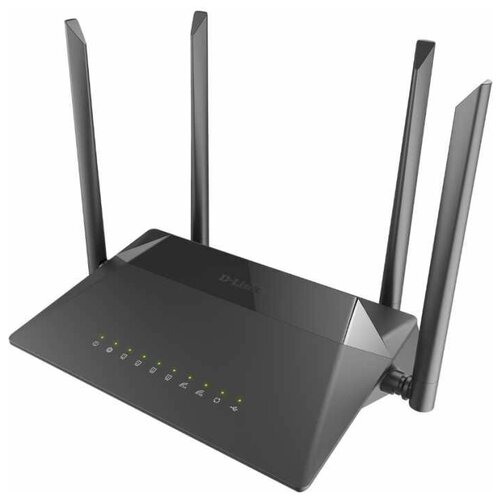 Wi-Fi роутер D-Link DIR-825/RU/R, AC1200, черный wi fi роутер d link dir 825 ac1200 черный [dir 825 gfru r3a]