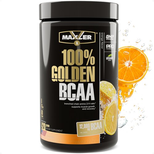 фото Аминокислоты maxler 100% golden bcaa (2:1:1) 420 гр. - апельсин