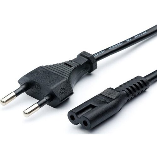 Кабель ATcom Power Supply Cable 1.8m 0.5mm AT16134 2 pin prong eu cable power supply cord console cord c7 cable figure 8 power cable for samsung power supply xbox ps4 laptop