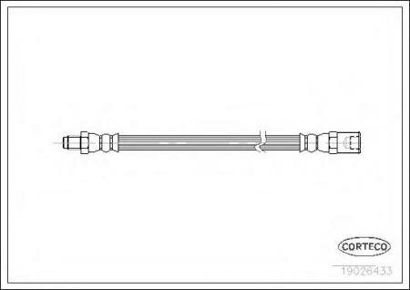 Шланг тормозной IVECO: DAILY III c бортовой платформой 50 C 15 99- CORTECO 19026433