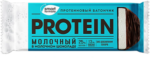 Smart Formula, батончик протеиновый молочный в молочном шоколаде, 40 г (упаковка 15 штук)