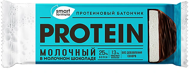 Smart Formula, батончик протеиновый молочный в молочном шоколаде, 40 г (упаковка 15 штук)