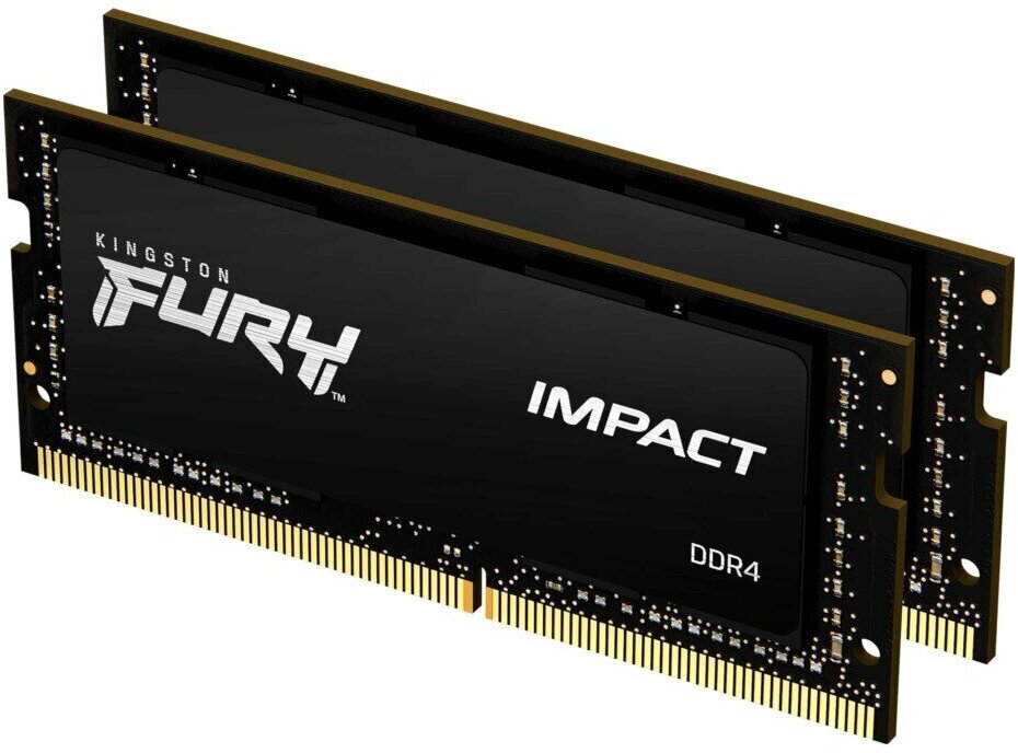 Kingston Модуль оперативной памяти SO-DIMM 2x32ГБ DDR4 SDRAM Kingston FURY Impact KF432S20IBK2/64 (PC25600, 3200МГц, CL20) (ret)